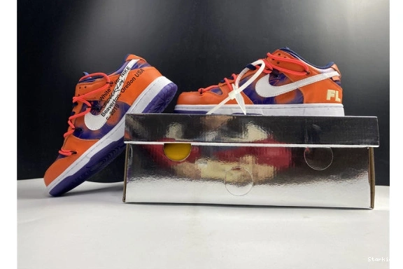 Perple CT0856-801 O-W Dunk SB White Nike  x Orange Low 0325